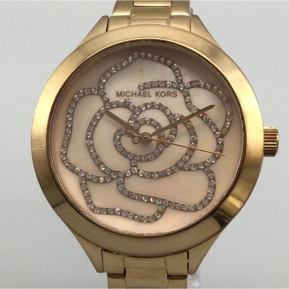Michael Kors Rose Gold Floral Dial Watch Michael Kors Rose Gold Floral Dial Watch main image 2